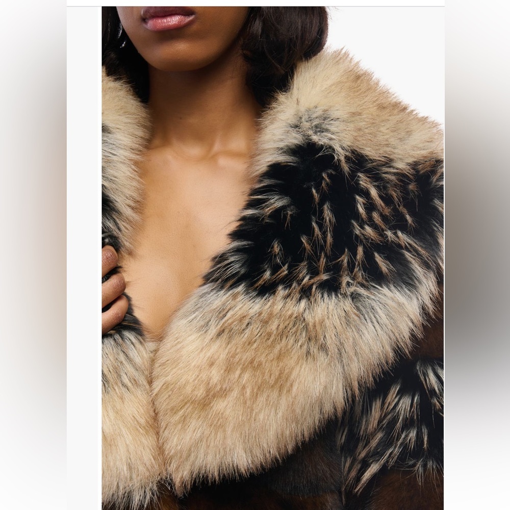 Azalea Wang- PORTIA-FUR FAUX FUR JACKET size S - Picture 4 of 6